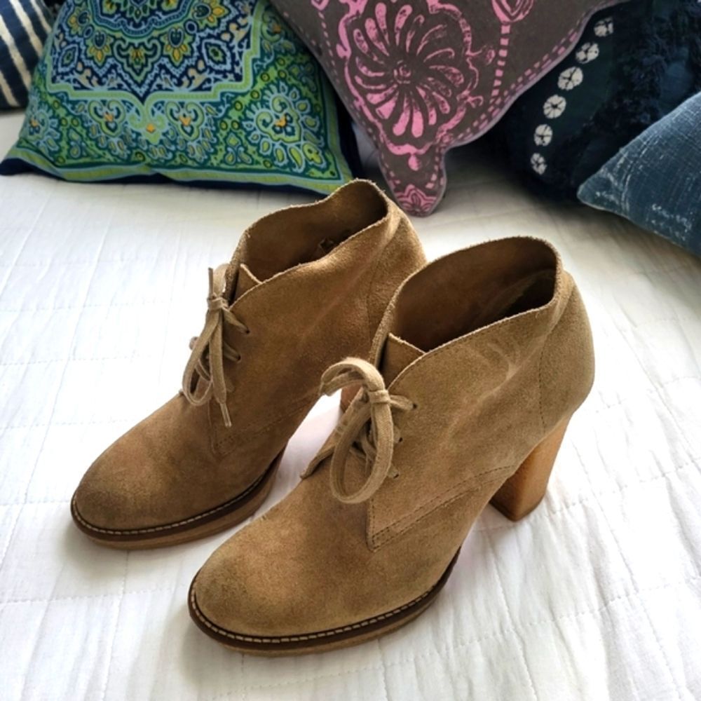 J. CREW MacAlister Suede Ankle Bootie, Women's 8, Taupe